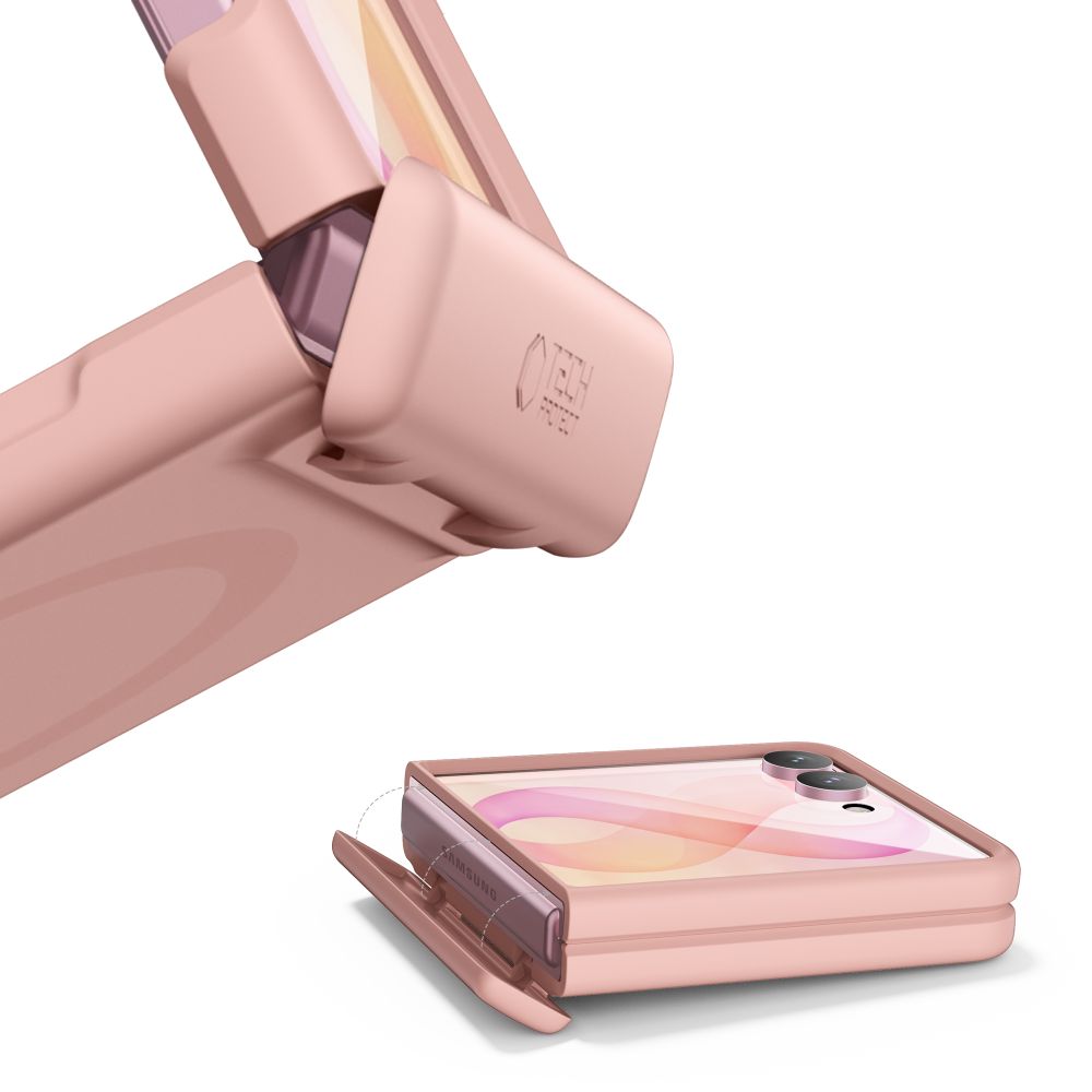 Dėklas Tech-Protect Kevlar Aura MagSafe Galaxy Z Flip 8, rožinis