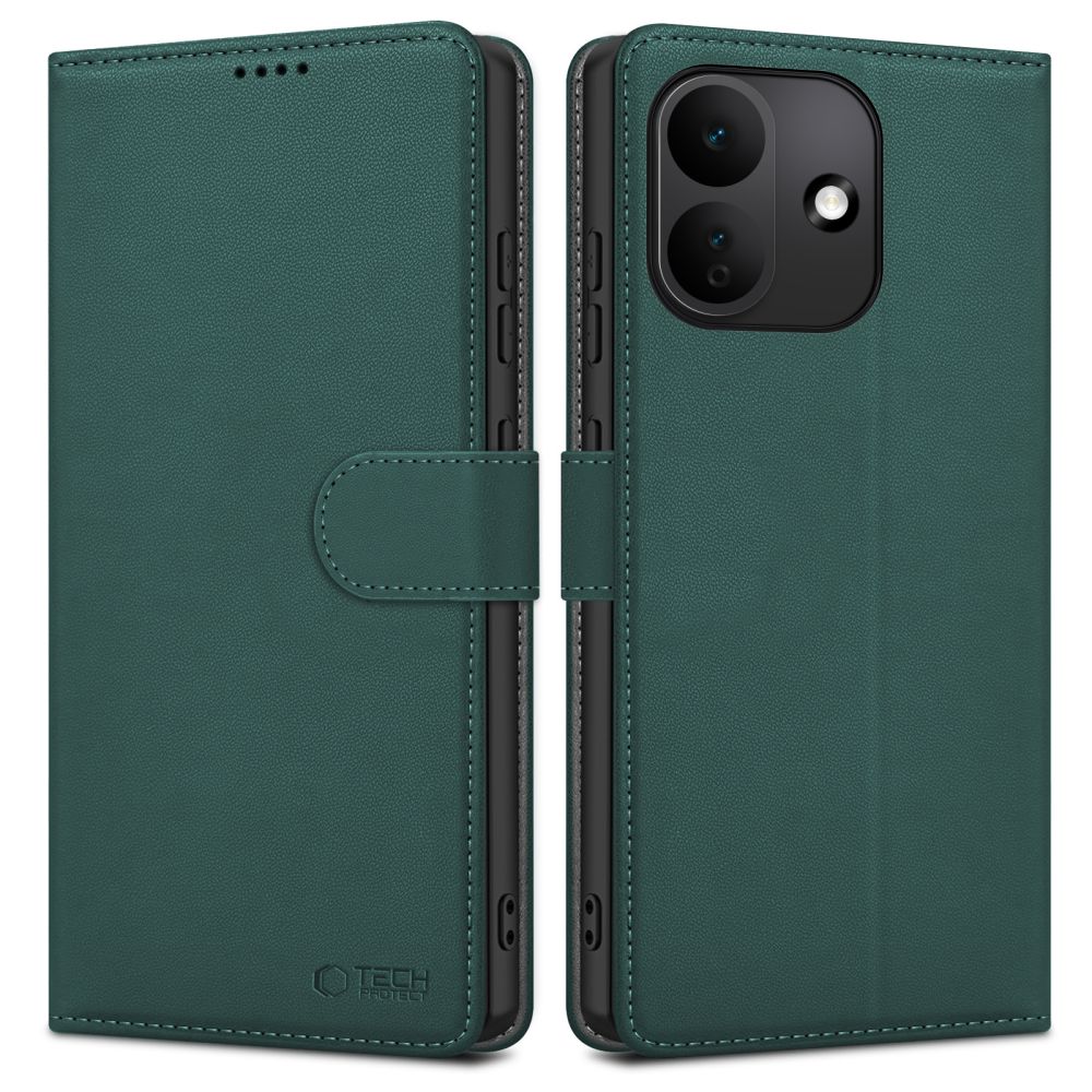 Dėklas Tech-Protect Wallet Xiaomi Redmi Note 17 Pro 5G, žalias