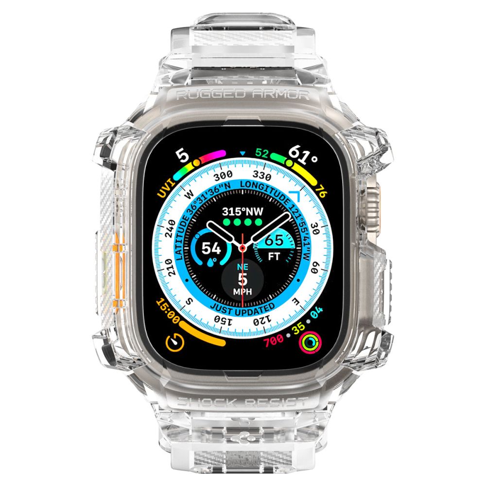 Dirželis Spigen Rugged Armor Pro Apple Watch Ultra 1 / 2 (49 mm), skaidrus