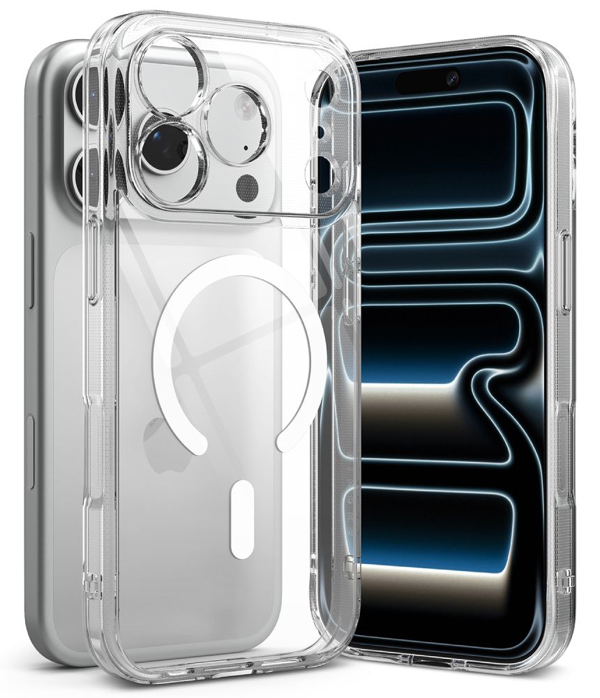 Dėklas Ringke Fusion Magnetic MagSafe iPhone 17 Pro / 18 Pro, skaidrus