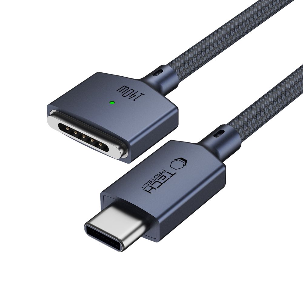 Kabelis Tech-Protect MMC01 Ultraboost USB-C - MagSafe 3, 140W, 300 cm, MacBook, tamsiai mėlynas