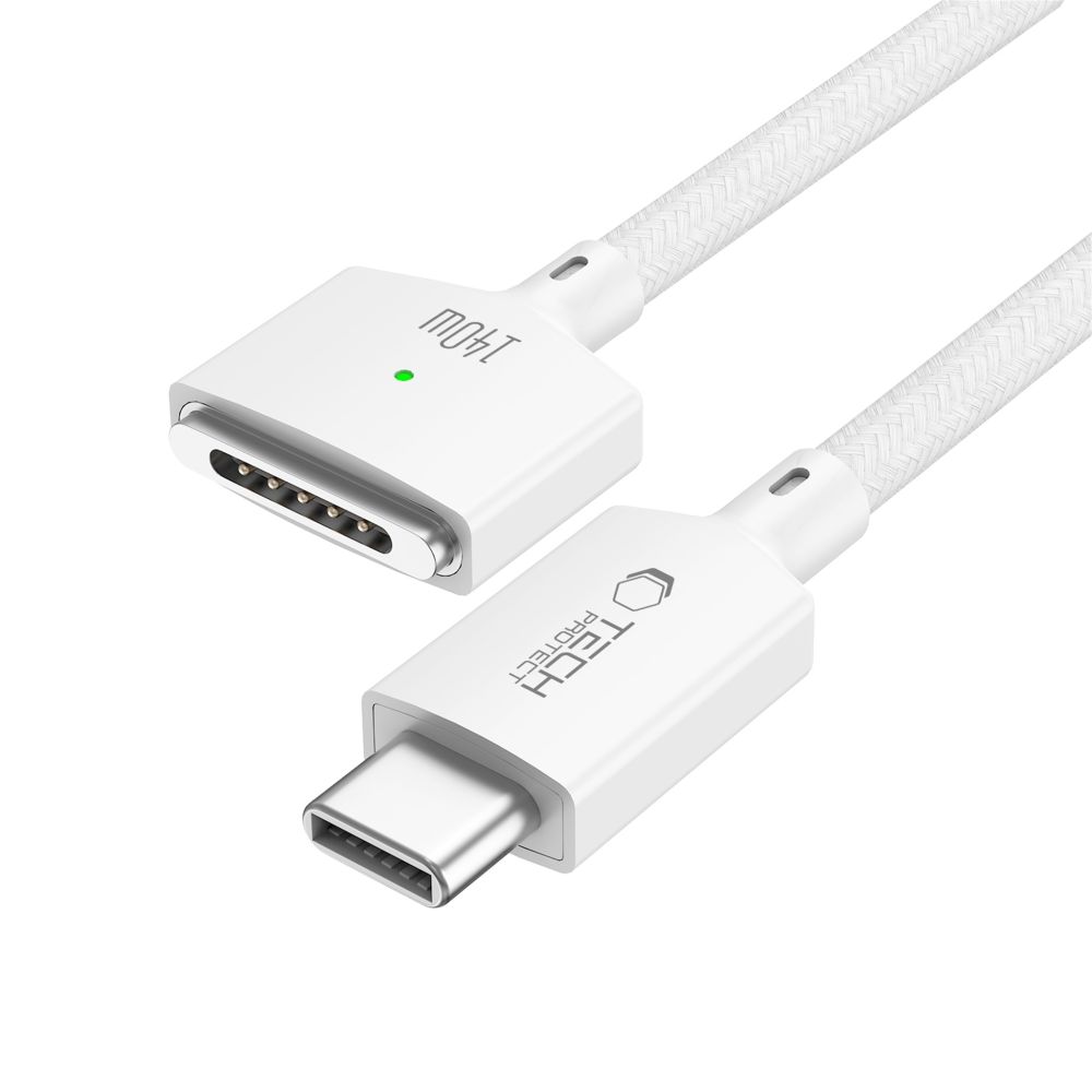 Kabelis Tech-Protect MMC01 Ultraboost USB-C - MagSafe 3, 140W, 300 cm, baltas
