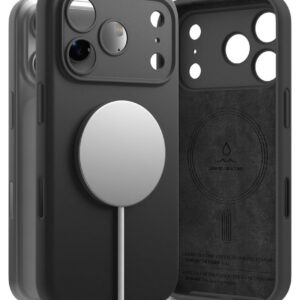 Dėklas Ringke Silicone Magnetic MagSafe iPhone 17 Pro Max / 18 Pro Max, juodas