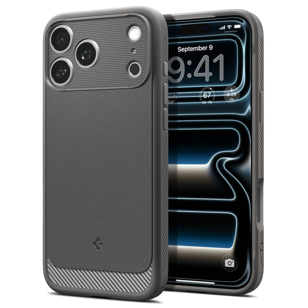 Dėklas Spigen Rugged Armor Mag MagSafe iPhone 17 Pro / 18 Pro, pilkas