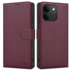 Dėklas Tech-Protect Wallet Redmi Note 17 Pro Max 5G, bordo