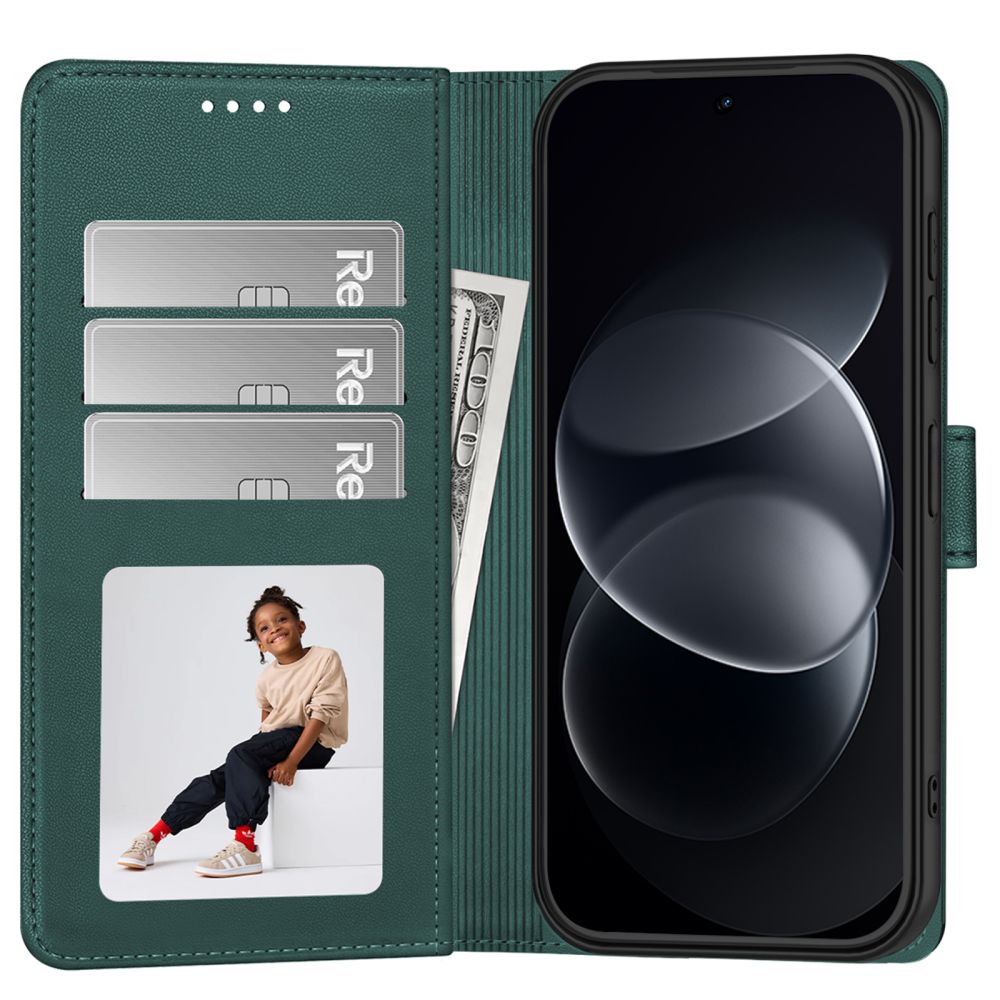 Dėklas Tech-Protect Wallet Xiaomi Redmi Note 17 Pro 5G, žalias