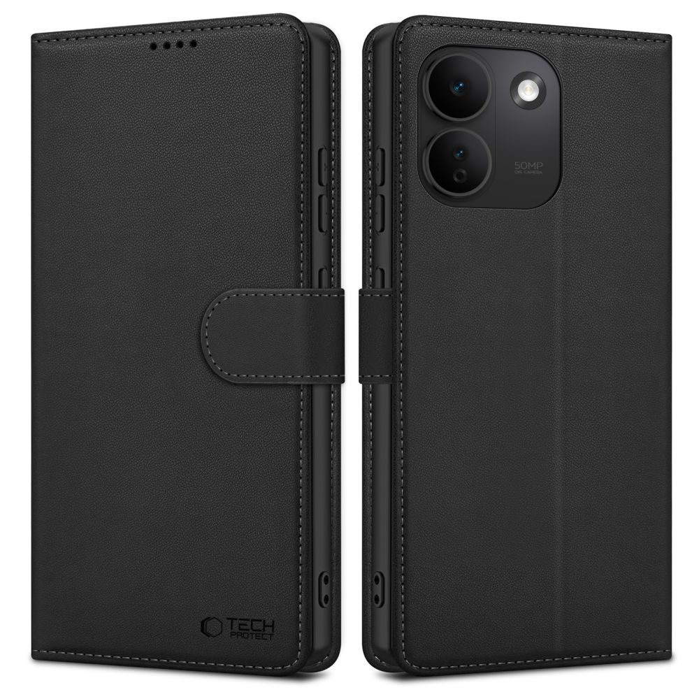 Tech-Protect Wallet dėklas Xiaomi Redmi Note 17 Pro Max 5G - matinis juodas