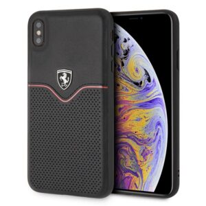 Ferrari odinis dėklas iPhone XS Max – juodas