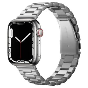 Dirželis Spigen Modern Fit Band Apple Watch 8 / 9 / 10 / 11 / SE / Ultra (44 / 45 / 46 / 49 mm), sidabrinis