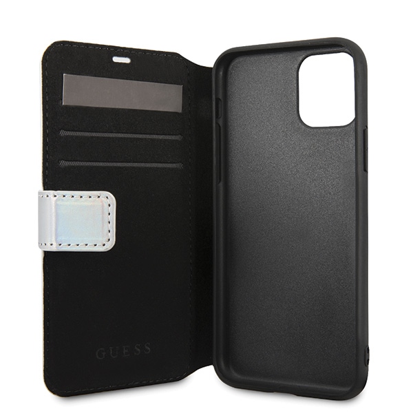 Guess Iridescent dėklas iPhone 11 Pro Max – sidabrinis