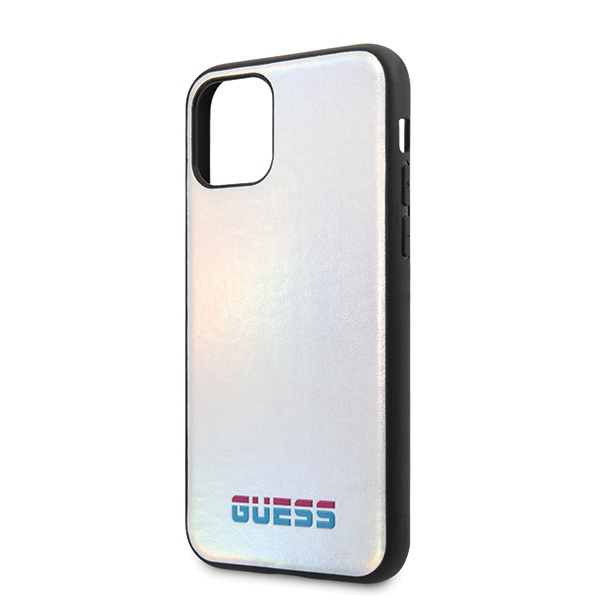 Guess Iridescent dėklas iPhone 11 Pro Max – sidabrinis