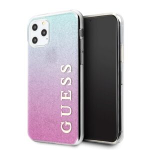 Guess Glitter Gradient dėklas iPhone 11 Pro Max – rožinė/mėlyna