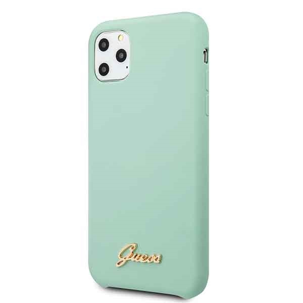 Guess silikoninis dėklas iPhone 11 Pro – žalias