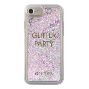 Guess GUHCP7GLUQPU iPhone 6/7/8 /SE 2020 / SE 2022 purpurinė/violetinė hard case Skysti blizgučiai Party