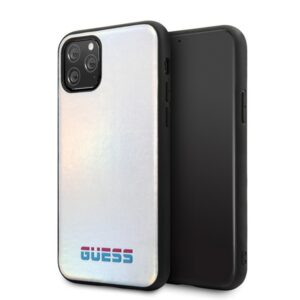 Guess Iridescent dėklas iPhone 11 Pro – sidabrinis