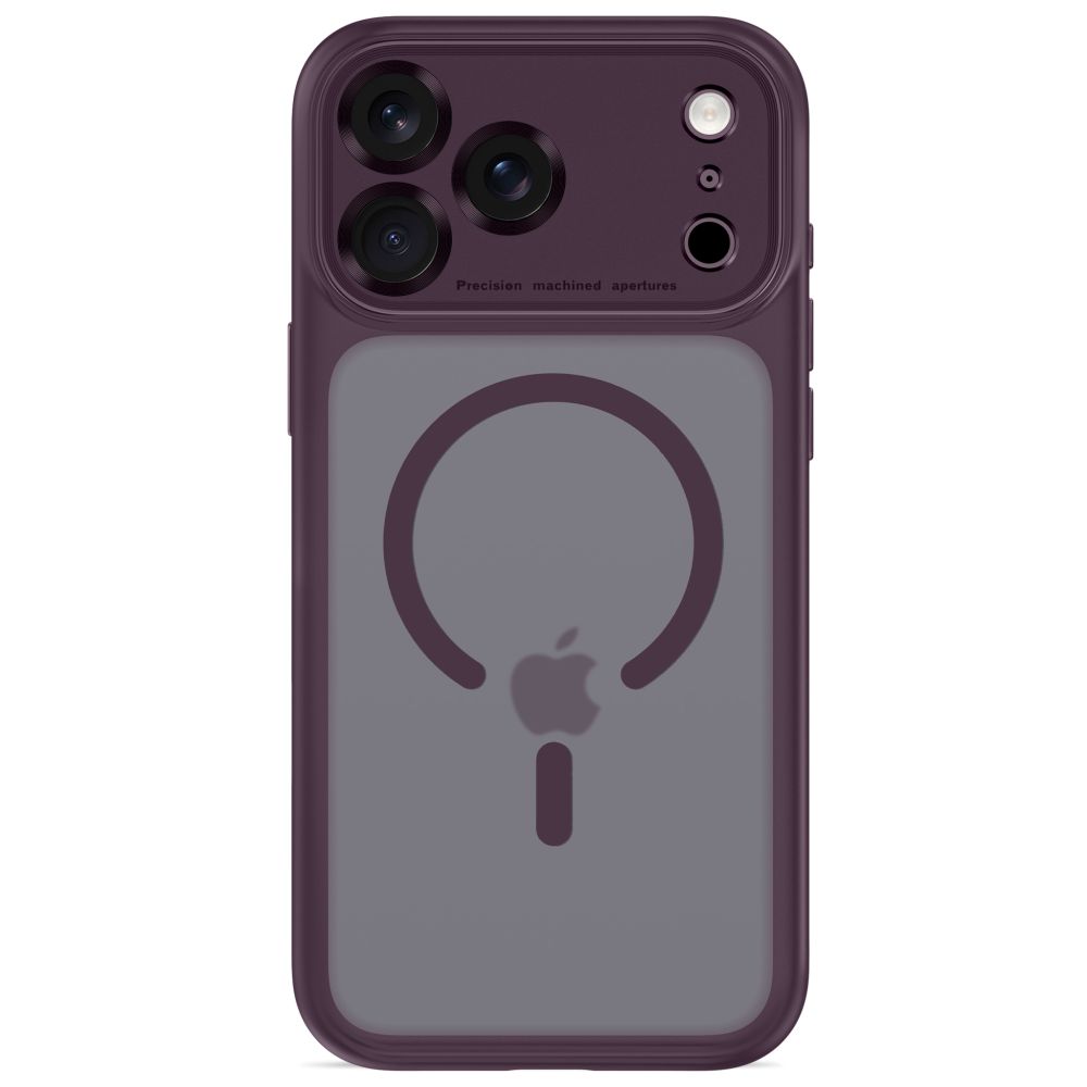 Dėklas Tech-Protect MagPeak MagSafe CC iPhone 17 Pro Max / 18 Pro Max, matinis tamsiai vyšninis