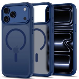 Dėklas Tech-Protect Magmat MagSafe CC iPhone 17 Pro Max / 18 Pro Max, matinis tamsiai mėlynas