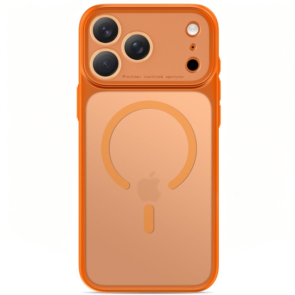 Dėklas Tech-Protect MagPrime MagSafe CC iPhone 17 Pro / 18 Pro, matinis oranžinis
