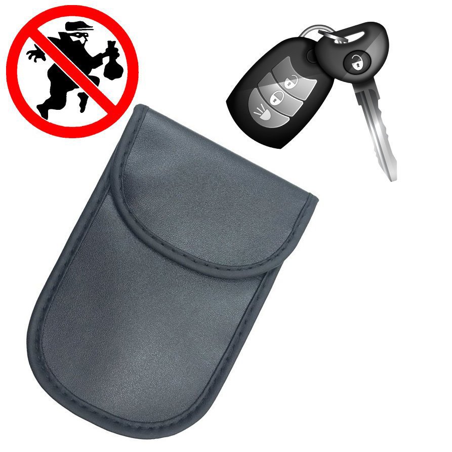 Apsaugos nuo vagystės automobilio raktelių dėklas blokuoja radijo bangas Keyless Faraday Box dangtelis Faraday narvas 14 cm su 10 cm juodu