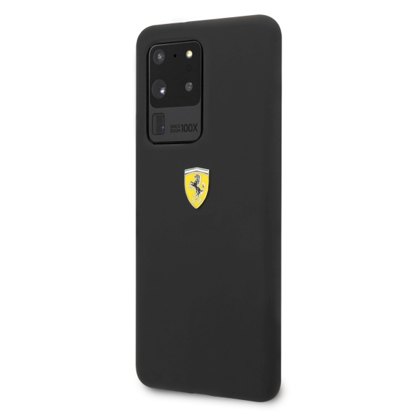 Ferrari silikoninis dėklas Samsung Galaxy S20 Ultra – juodas