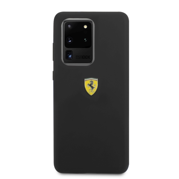 Ferrari silikoninis dėklas Samsung Galaxy S20 Ultra – juodas