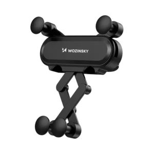 Wozinsky WCH-05 gravitacinis automobilinis telefono laikiklis oro ventiliacijos angai, juodas