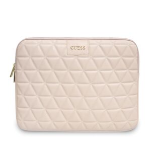 Guess Quilted dėklas 13" nešiojamajam kompiuteriui – rožinis