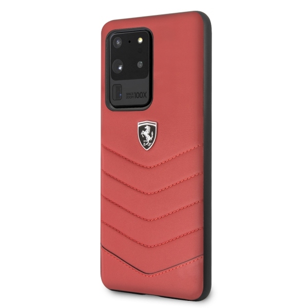 Ferrari Heritage Quilted odinis dėklas Galaxy S20 Ultra – raudonas