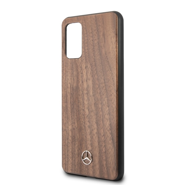 Mercedes-Benz Wood Line riešutmedžio dėklas Galaxy S20+ – rudas