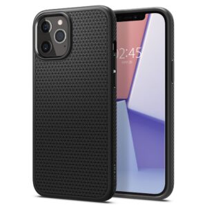 Dėklas Spigen Liquid Air iPhone 12 / 12 Pro, matinis juodas