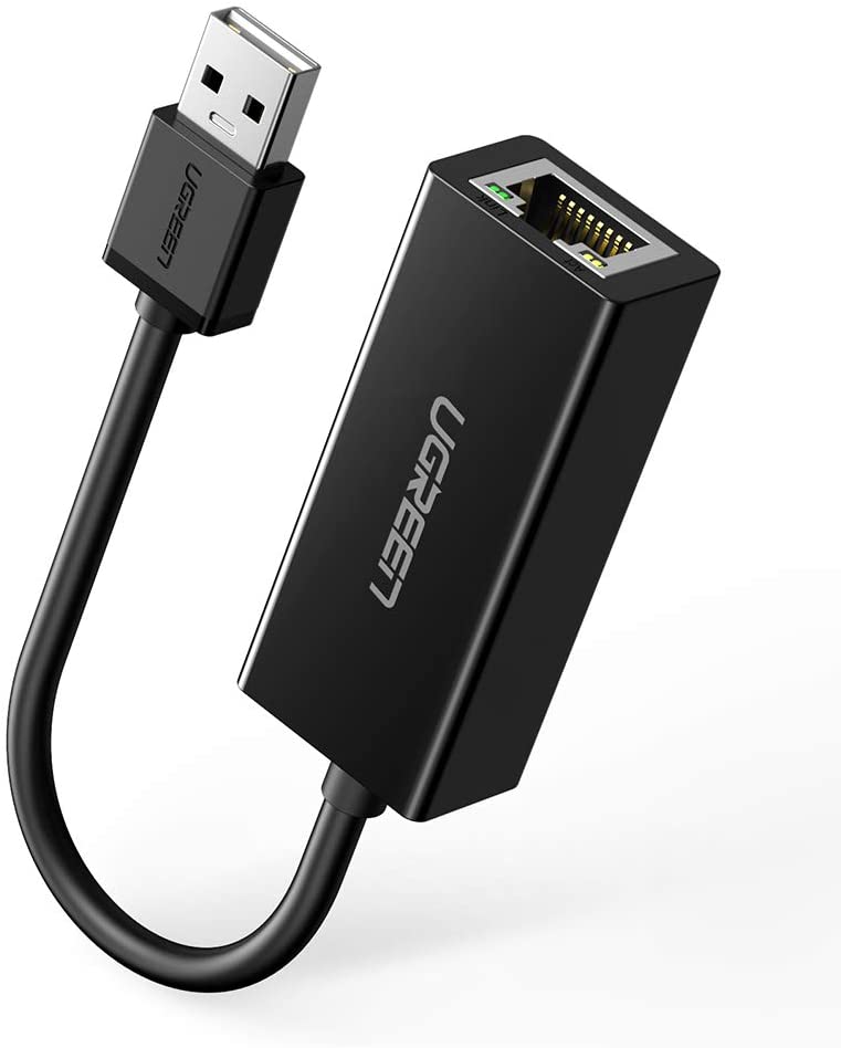 Ugreen išorinis tinklo adapteris RJ45 - USB 2.0 100 Mbps Ethernet juodas (CR110 20254)