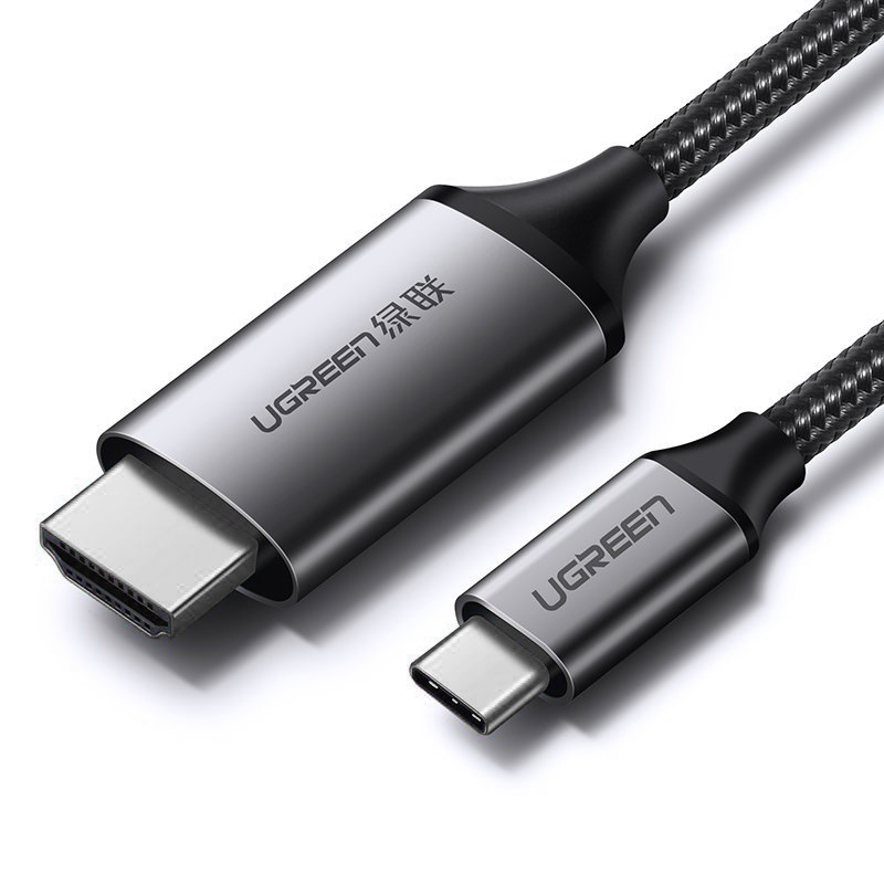 Ugreen HDMI – USB Type C kabelis 4K 60 Hz 1,5 m juodai pilkas (MM142 50570)