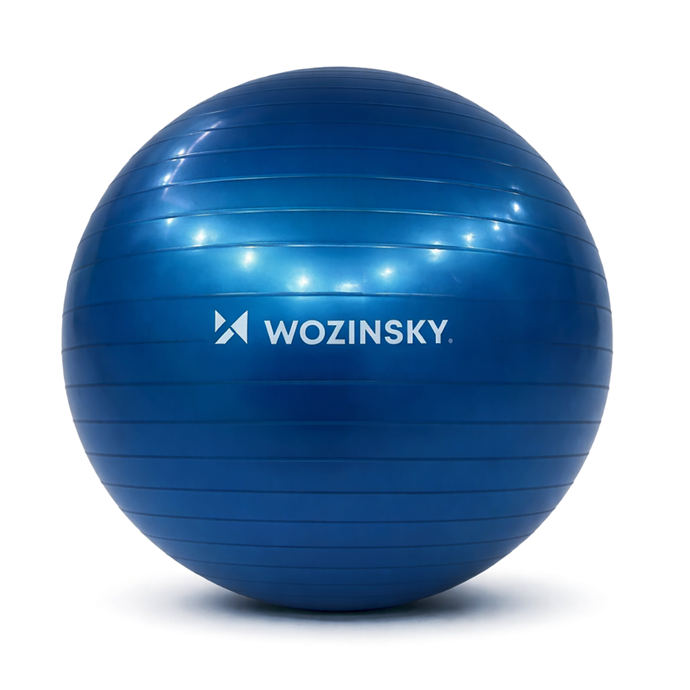 Wozinsky WGB65BL pratimų kamuolys, 65 cm, mėlynas