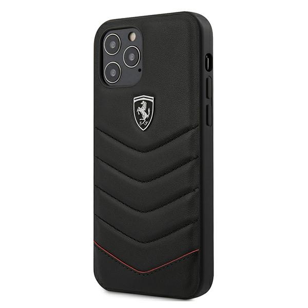 Ferrari Off Track Quilted dėklas iPhone 12 Pro Max 6.7" – juodas