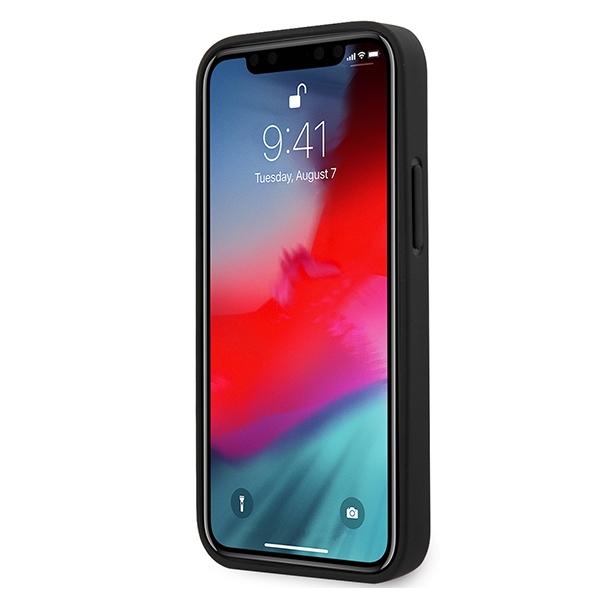 Ferrari odinis dėklas iPhone 12 mini – juodas (Off Track Quilted)
