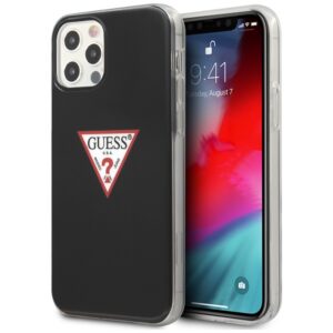 Guess dėklas iPhone 12/12 Pro – juodas (Triangle)