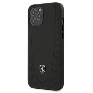 Ferrari Off Track Perforated dėklas iPhone 12 Pro Max – juodas