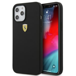 Ferrari silikoninis dėklas iPhone 12 Pro Max – juodas
