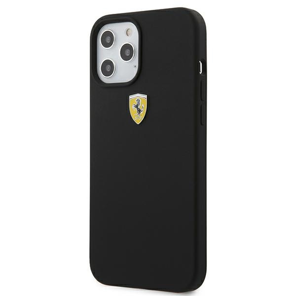 Ferrari silikoninis dėklas iPhone 12 Pro Max – juodas