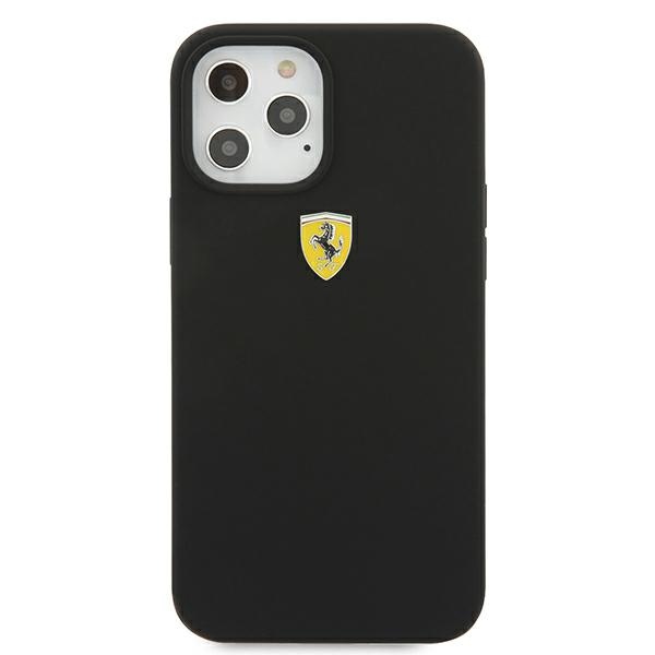 Ferrari silikoninis dėklas iPhone 12 Pro Max – juodas