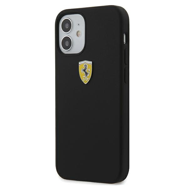 Ferrari silikoninis dėklas iPhone 12 mini – juodas