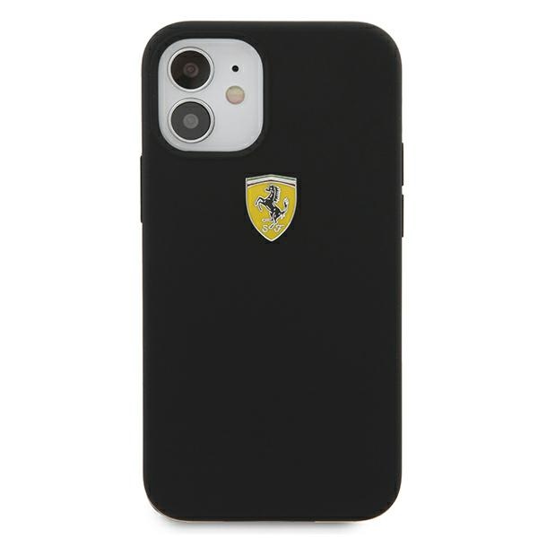 Ferrari silikoninis dėklas iPhone 12 mini – juodas