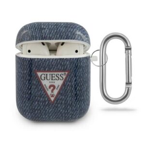 Guess Jeans dėklas AirPods 1/2 – tamsiai mėlynas