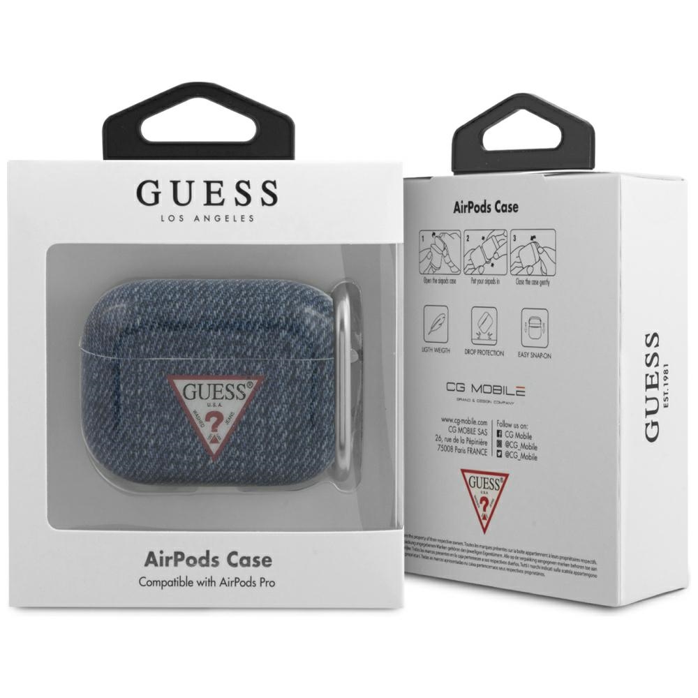 Guess Jeans dėklas AirPods Pro – tamsiai mėlynas