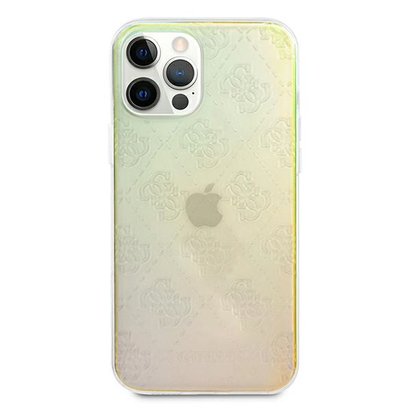 Guess 4G 3D Pattern dėklas iPhone 12/12 Pro – opalinis