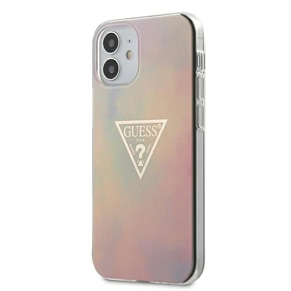 Guess dėklas iPhone 12 mini – rožinis Tie & Dye