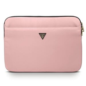 Guess Nylon Triangle Logo dėklas 13" nešiojamajam kompiuteriui – rožinis