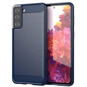 Carbon Case TPU dėklas Samsung Galaxy S21+ 5G – mėlynas