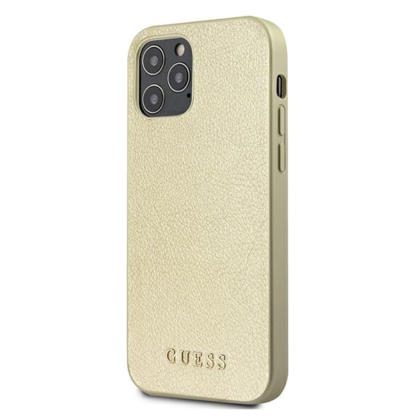Guess Iridescent dėklas iPhone 12 Pro Max – auksinis