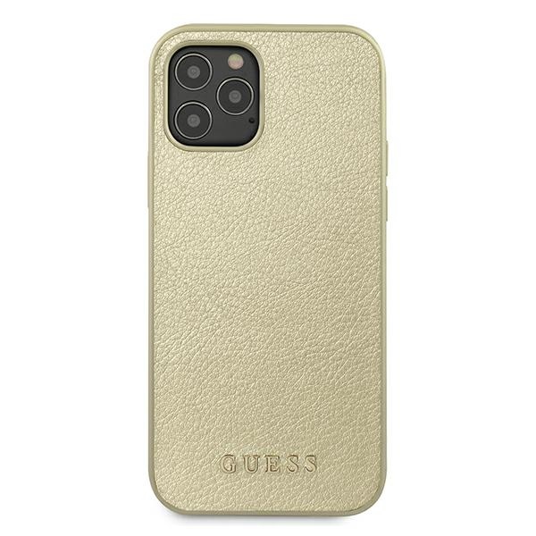 Guess Iridescent dėklas iPhone 12 Pro Max – auksinis